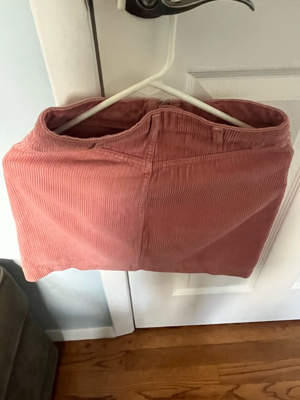 Topshop Dusty Rose Corduroy Midi Skirt